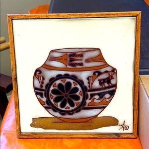 Ceramic framed Tile decor